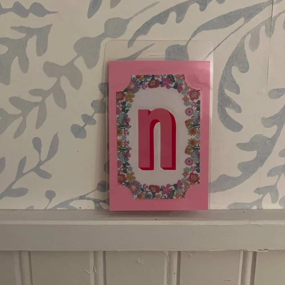 Pink Floral Letter L Wall Decor